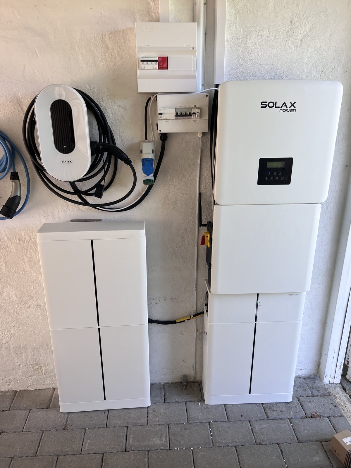 Solcelleanlæg med batteri og tavle